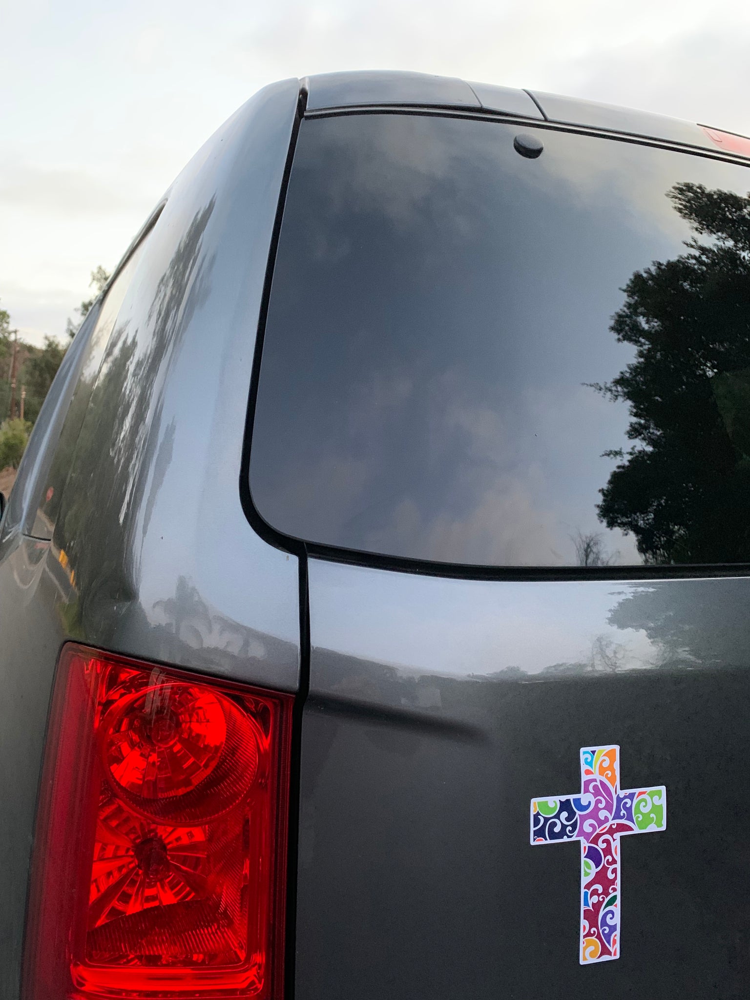 Cross sticker with beautiful color patterns