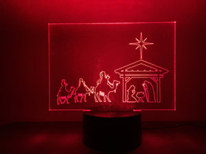 Holy Family and the Three Kings touch lamp