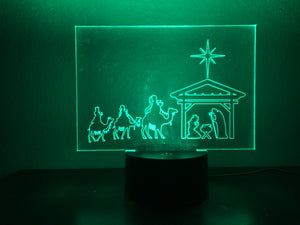 Holy Family and the Three Kings touch lamp