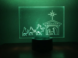 Holy Family and the Three Kings touch lamp