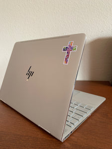 Cross sticker with beautiful color patterns