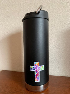 Cross sticker with beautiful color patterns