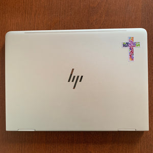 Cross sticker with beautiful color patterns